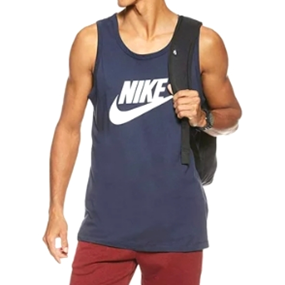 Nike Sportswear Men's Futura Icon Tank Sleeveless Top Obsidian/White